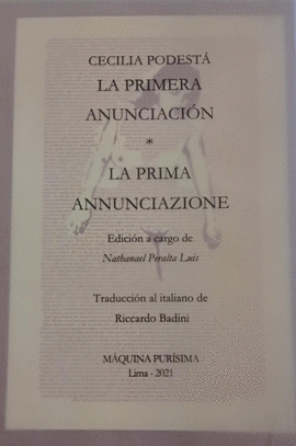 LA PRIMERA ANUNCIACIÓN * LA PRIMA ANNUNCIAZIONE - PODESTÁ, CECILIA