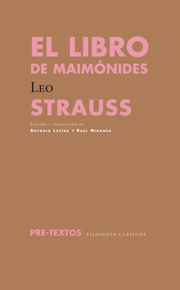 EL LIBRO DE MAIMÓNIDES - STRAUSS, LEO