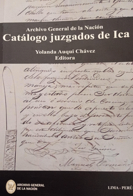 CATÁLOGO JUZGADOS DE ICA - AUQUI CHAVEZ, YOLANDA