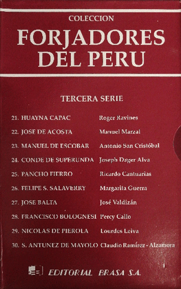 COLECCIÓN FORJADORES DEL PERÚ. TERCERA SERIE (10 VOLÚMENES)