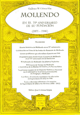 MOLLENDO EN EL 75° ANIVERSARIO DE SU FUNDACIÓN (1871-1946)