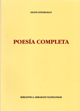POESÍA COMPLETA (EDITH SODERGRAN)