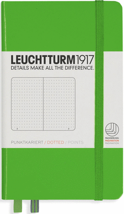 NOTEBOOK POCKET (A6) DOTTED, HARDCOVER, 187 NUMBERED PAGES, FRESH GREEN