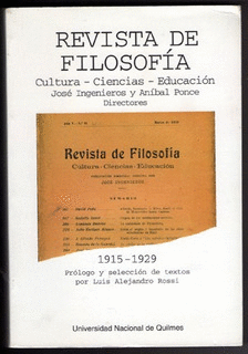 REVISTA DE FILOSOFÍA. CULTURA - CIENCIAS - EDUCACIÓN 1915-1929