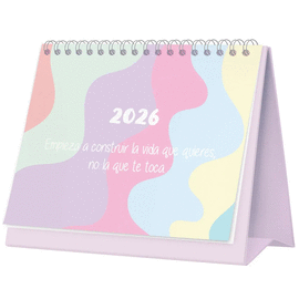 CALENDARIO ESCRITORIO 2026 - PASTEL