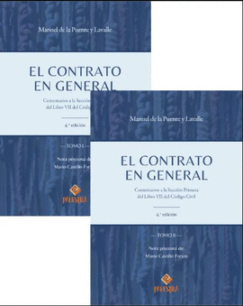 EL CONTRATO EN GENERAL (2 TOMOS) 4TA EDICIÓN