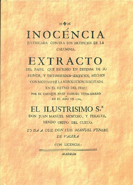 INOCENCIA JUSTIFICADA CONTRA LOS ARTIFICIOS DE LA CALUMNIA (ED. FACSIMILAR)