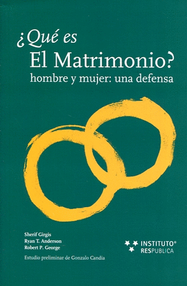 ¿QUÉ ES EL MATRIMONIO?