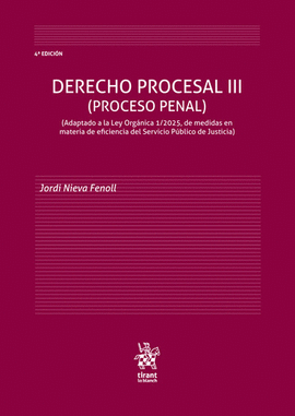DERECHO PROCESAL III (PROCESO PENAL)
