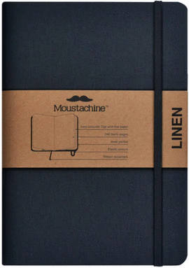 MOUSTACHINE CLASSIC LINO NEGRO. MEDIANO EN BLANCO