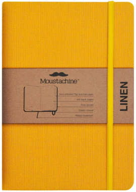 MOUSTACHINE CLASSIC LINO AMARILLO. MEDIANO EN BLANCO