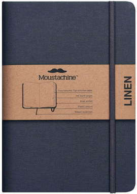 MOUSTACHINE CLASSIC LINO GRIS. POCKET RAYADO