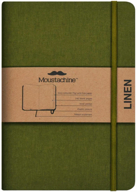 MOUSTACHINE CLASSIC LINO VERDE MILITAR. POCKET RAYADO