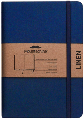 MOUSTACHINE CLASSIC LINO AZUL. POCKET RAYADO